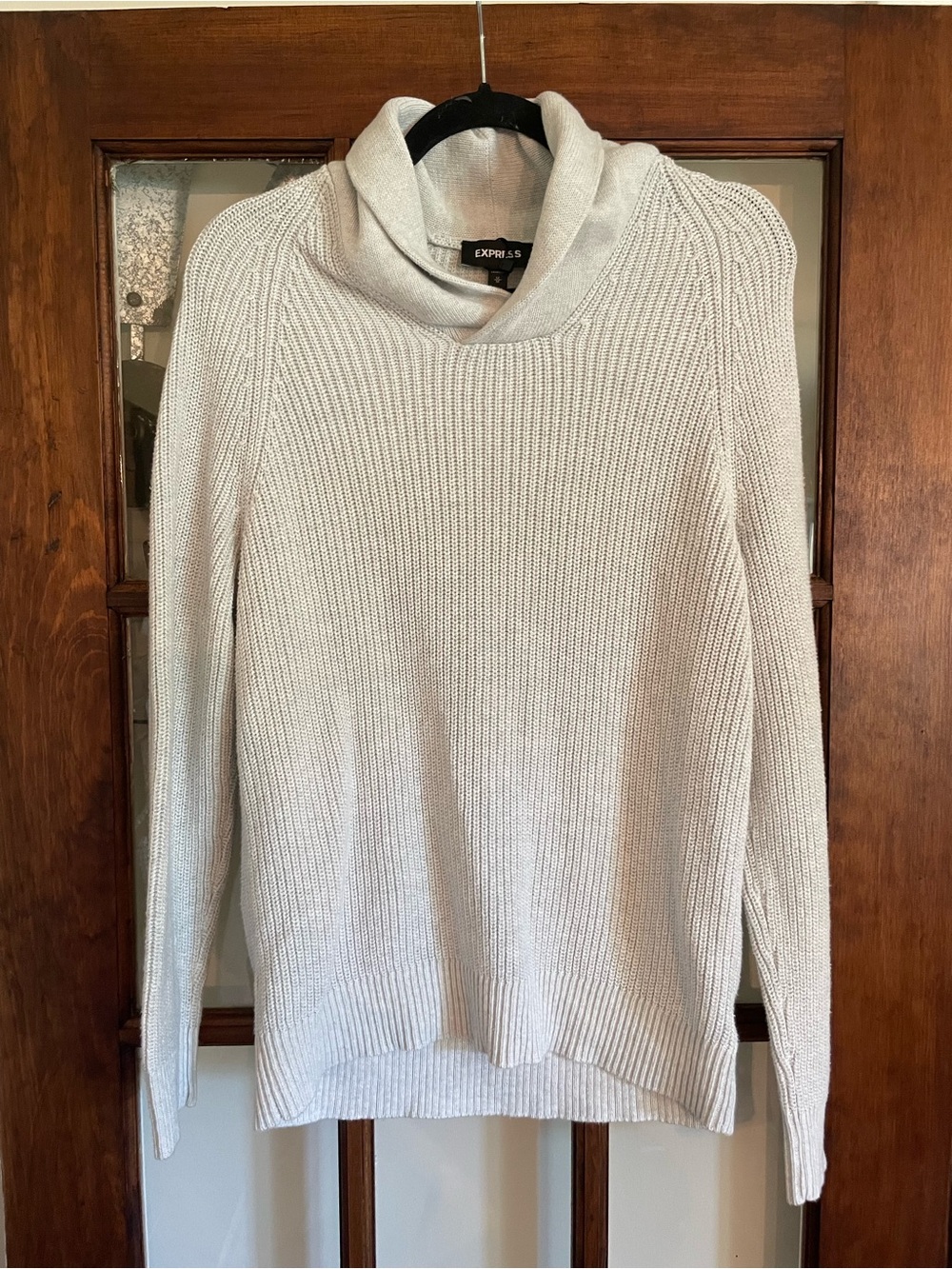 Express Cream Cowl Neck Sweater - Women